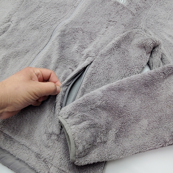 The North Face Womens Sweater Fleece Jacket Heather Gray Full Zip Pockets Size M - Picture 6 of 12